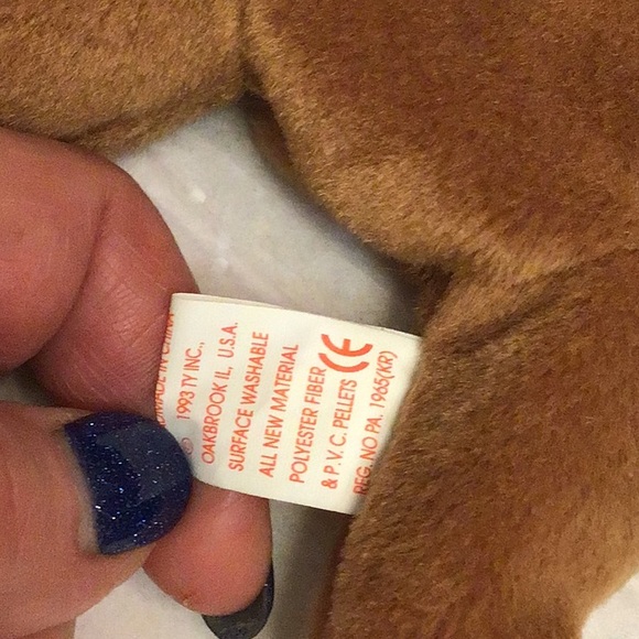TY Original Beanie Baby retired vintage 1993, new w tags , CUBBIE, - Picture 6 of 8